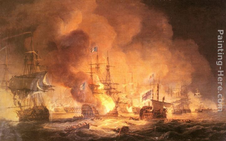 Thomas Luny Battle of the Nile, August 1st 1798 at 10 pm